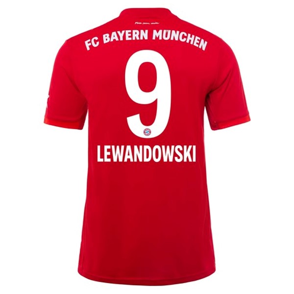 Camiseta Bayern Munich NO.9 Lewandowski 1ª 2019-2020 Rojo